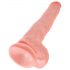 King Cock 14 testisa veliki dildo (35 cm) - prirodan 