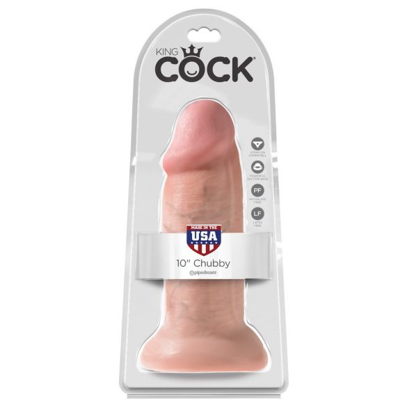 King Cock 10 dilda (25cm) - prirodni 