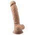 Silexd 7 - Dildo sa vakumom - 17,5cm (prirodna boja)