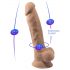 Silexd 7 - dildo sa vakuumskom bazom - 17,5 cm (natural)