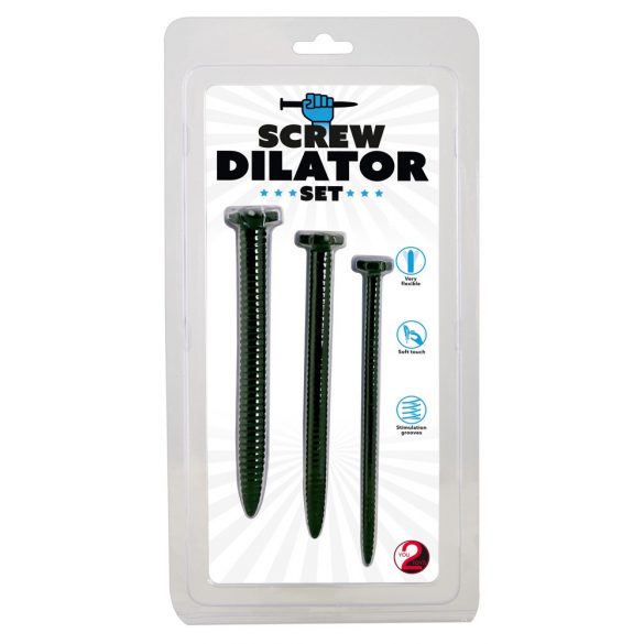 You2Toys Screw Dilator - navojni dilatator set dildo (3 kom) 