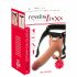 Realistixxx Strap-on - strap-on, šupalj, realistični dildo (prirodni) 