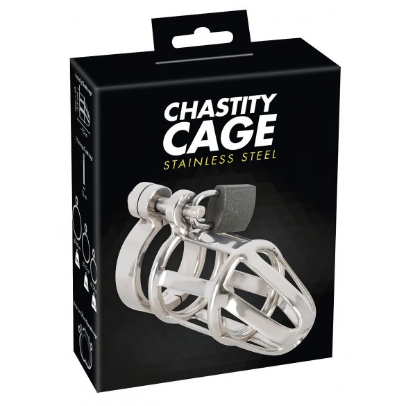 You2Toys - Chastity Cage - metalni kavez za penis s lokotom 