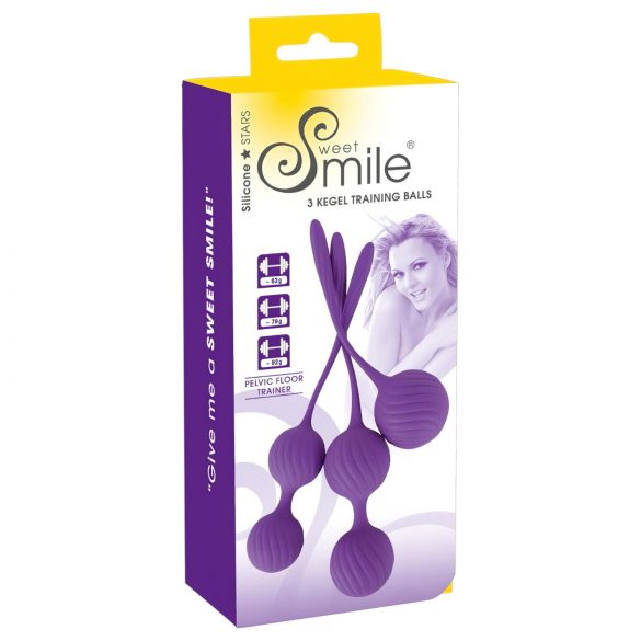 SMILE 3 Kegel - set lopti za gejše - ljubičasta (3 dijela) 