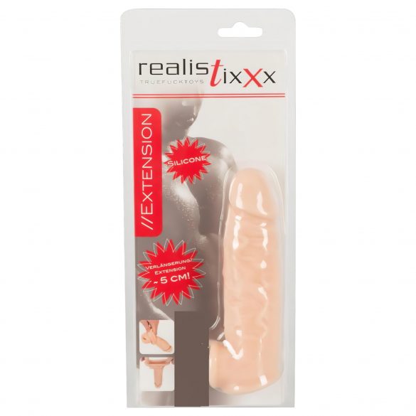 Realistixxx - omotač penisa s prstenom za testise - 16 cm (prirodni) 