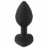 You2Toys Butt Plug - analni dildo od bijelog kamena (crni) 