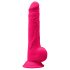 Silexd 9.5 - savitljiv, ljepljiv, testikularni dildo - 24 cm (roza) 