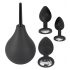 Black Velvet - analni dildo set (4 dijela) - crni 