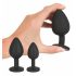 Black Velvet - analni dildo set (4 dijela) - crni 