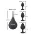 Black Velvet - analni dildo set (4 dijela) - crni 