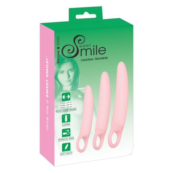 SMILE - Vaginalne tenisice - set dilda - roze (3 dijela) 