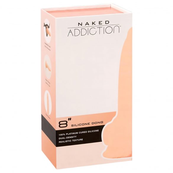 Naked Addiction 8 - realističan dildo s ljepljivim potplatom (20 cm) 