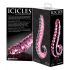 Icicles br. 24 - stakleni dildo s rebrastim jezikom (roza) 