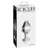 Icicles br. 25 - stožasti stakleni analni dildo (proziran) 