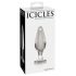 Icicles br. 26 - stožasti stakleni analni dildo (proziran) 