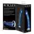 Icicles No. 29 - spiralni, stakleni dildo s penisom (plavi)