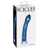 Icicles No. 29 - spiralni, stakleni dildo s penisom (plavi)