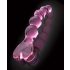 Icicles br. 43 - perlasti stakleni dildo (roza)