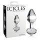 Icicles No. 44 - konusni, stakleni analni dildo (prozirni)