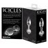 Icicles br. 44 - stožasti stakleni analni dildo (proziran) 