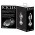 Icicles No. 44 - konusni, stakleni analni dildo (prozirni)