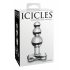 Icicles No. 47 - trostruki kuglasti, stakleni analni dildo (prozirni)