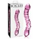 Icicles br. 55 - stakleni dildo s dvije strane, G-točka (roza) 