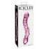 Icicles br. 55 - stakleni dildo s dvije strane, G-točka (roza) 