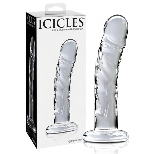 Icicles No. 62 - stakleni dildo u obliku penisa (prozirni)