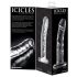 Icicles br. 62 - stakleni dildo za penis (proziran) 