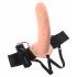 Fetiš strap-on 8 - strap-on, šuplji vibrator (prirodni) 