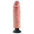 King Cock 10 - savitljivi, ljepljivi vibrator (25cm) - prirodan 