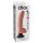 King Cock 9 - savitljiv, nožni vibrator (26cm) - prirodan 