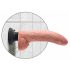 King Cock 9 - savitljiv, nožni vibrator (26cm) - prirodan 