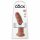 King Cock 9 - realistični dildo s postoljem (23 cm) - tamna prirodna boja