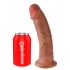 King Cock 9 - realističan dildo s vakuumom (23 cm) - tamno prirodan 