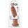 King Cock 10 - veliki dildo (25cm) - tamni prirodni 