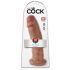 King Cock 10 - veliki dildo (25cm) - tamni prirodni 