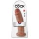 King Cock 10 - veliki dildo (25cm) - tamni prirodni 