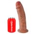 King Cock 10 - veliki dildo (25cm) - tamni prirodni 