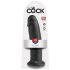 King Cock 10 - velika dildo s usisnom bazom (25 cm) - crna