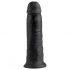 King Cock 10 - velika dildo s usisnom bazom (25 cm) - crna