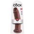 King Cock 10 - veliki dildo (25 cm) - smeđi 