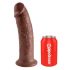 King Cock 10 - veliki dildo (25 cm) - smeđi 