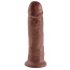 King Cock 10 - veliki dildo (25 cm) - smeđi 