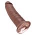 King Cock 10 - veliki dildo (25 cm) - smeđi 