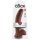 King Cock 9 - velika vakuumska čašica, testikularni dildo (23 cm) - smeđa 