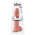 King Cock 11 - dildo s vakuumskim postoljem i testisima (28cm) - prirodno