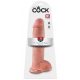 King Cock 11 - dildo s vakuumskim postoljem i testisima (28cm) - prirodno