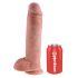 King Cock 11 - veliki, testikularni dildo sa vakuumskim čašicama (28 cm) - prirodan 